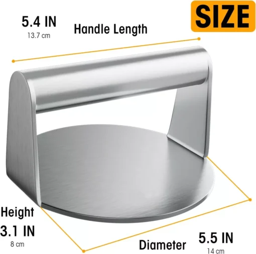 Stainless Steel Hamburger Meat Press - Image 6
