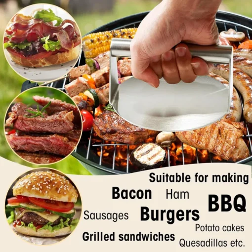 Stainless Steel Hamburger Meat Press - Image 4