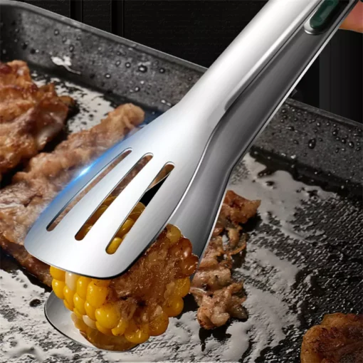 Non-Slip Stainless Steel Food Tongs for Cooking and Serving - Image 5