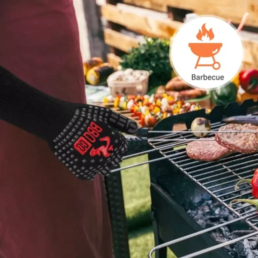 14-inch Extreme Heat Resistant BBQ Grill Gloves - Image 2