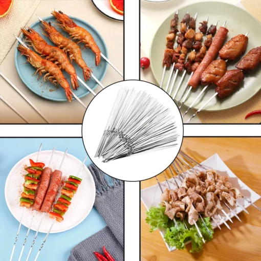 Stainless Steel BBQ Skewers Set - Image 4