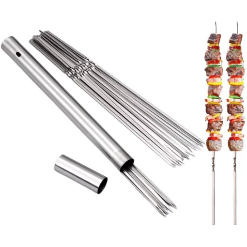 Stainless Steel BBQ Skewers Set - Image 7