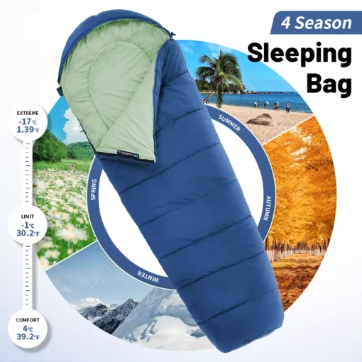 Ultralight Waterproof 4 Season Camping Sleeping Bag - Image 4
