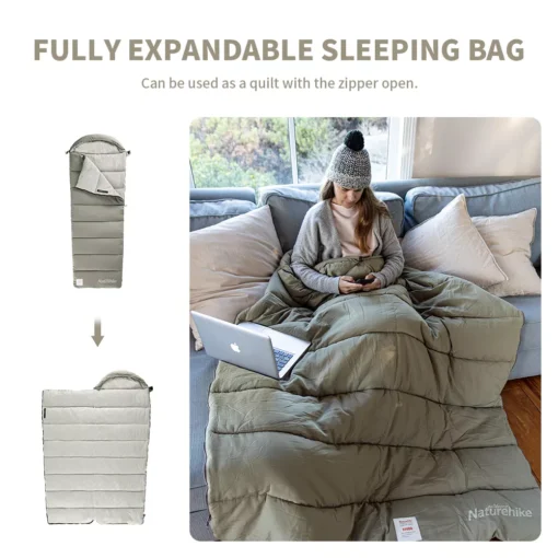 Lightweight Double Camping Sleeping Bag - Image 3