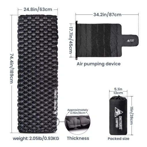 Camping Inflatable Sleeping Pad - Image 6