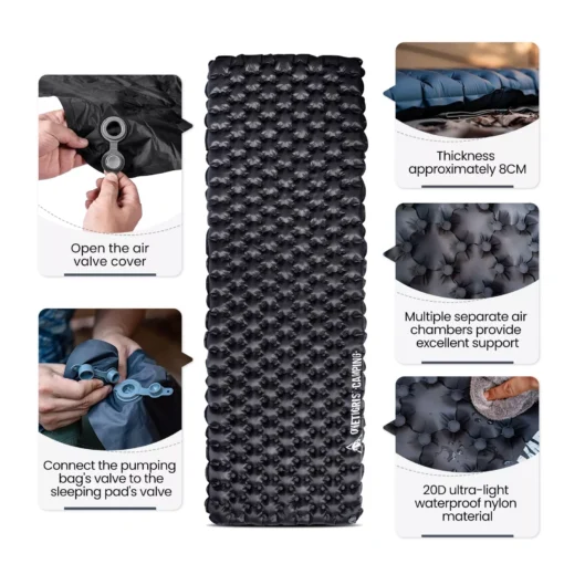 Camping Inflatable Sleeping Pad - Image 5