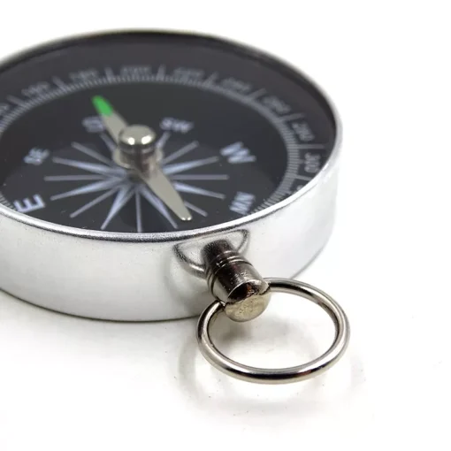 Lightweight Mini Aluminum Compass Keychain for Outdoor Survival - Image 3