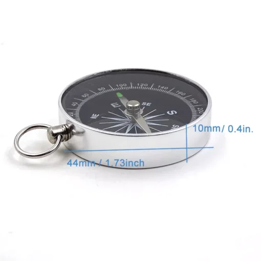 Lightweight Mini Aluminum Compass Keychain for Outdoor Survival - Image 8