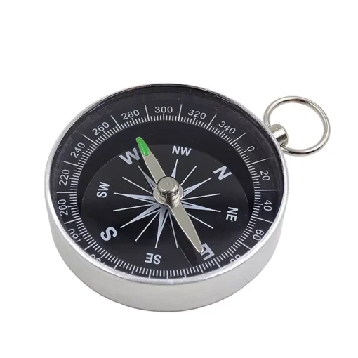 Lightweight Mini Aluminum Compass Keychain for Outdoor Survival - Image 6