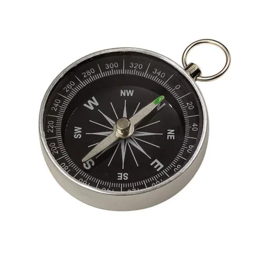 Lightweight Mini Aluminum Compass Keychain for Outdoor Survival - Image 2