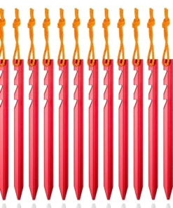 12-Pack Heavy Duty 7-Inch Aluminum Tent Stakes