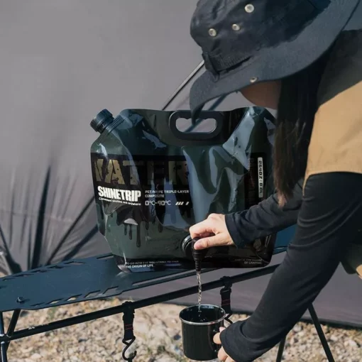 8L Folding Camping Water Bag with Faucet Tap