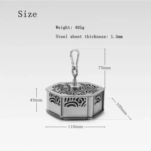 Portable Stainless Steel Mosquito Coil Holder - Image 6