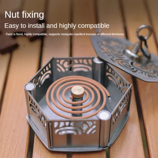 Portable Stainless Steel Mosquito Coil Holder - Image 3