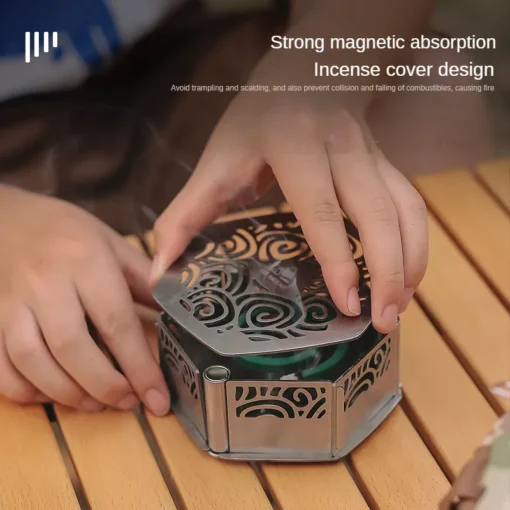 Portable Stainless Steel Mosquito Coil Holder - Image 4