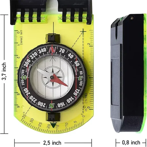 Multifunctional Outdoor Compass with Scale Map Ruler & Mirror - Image 6