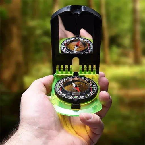 Multifunctional Outdoor Compass with Scale Map Ruler & Mirror - Image 3
