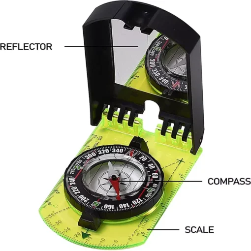Multifunctional Outdoor Compass with Scale Map Ruler & Mirror - Image 5