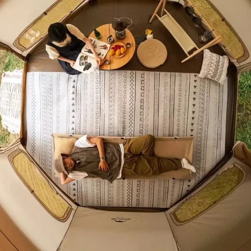 Octagonal Multi-Window Ventilation Mushroom Camping Tent - Image 4
