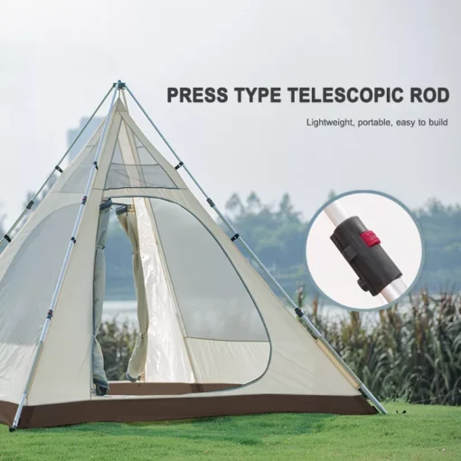6-8 People Pyramid Camping Tent - Image 3