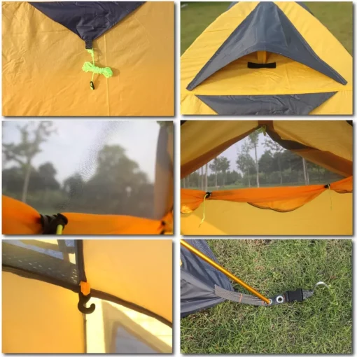 Ultralight Waterproof Double Layer Camping Tent with Snow Skirt - Image 4