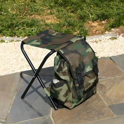 Portable Folding Camping Fishing Chair with Backpack - Image 2