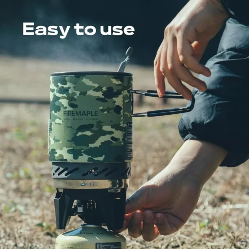 Camouflage Camping Gas Stove Cooking System - Image 6