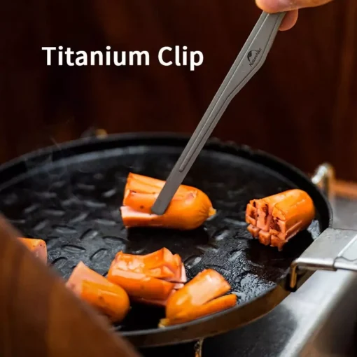 Titanium Clip Outdoor Camping BBQ Tongs - Image 2