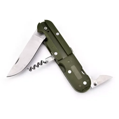 Army Green Folding Portable Camping Cutlery Kit - Image 5