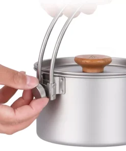 1.1L Titanium Camping Pot with Storage Sack