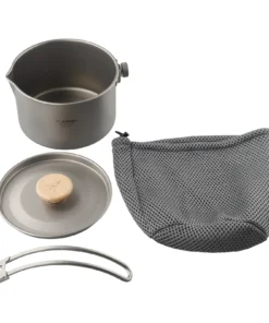 1.1L Titanium Camping Pot with Storage Sack