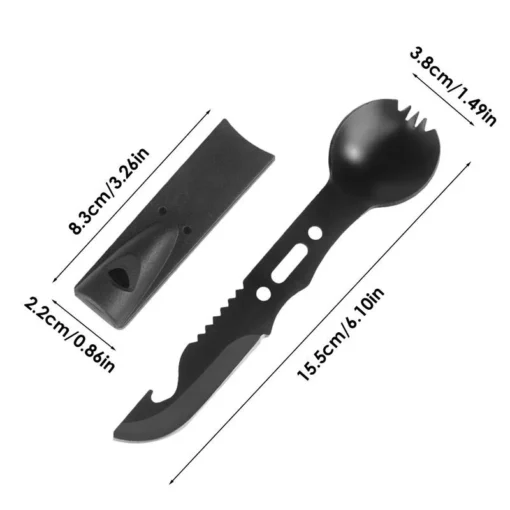 Multifunctional Camping Spoon Fork Cutter - Image 6