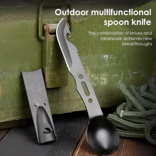 Multifunctional Camping Spoon Fork Cutter - Image 3