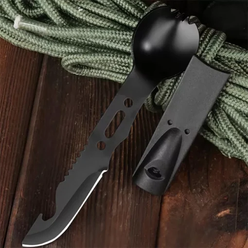 Multifunctional Camping Spoon Fork Cutter - Image 4