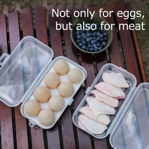 Shockproof Portable Egg Holder – 3/4/8 Grids Transparent Kitchen Container - Image 3