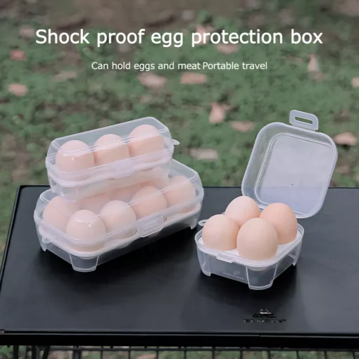 Shockproof Portable Egg Holder – 3/4/8 Grids Transparent Kitchen Container - Image 4