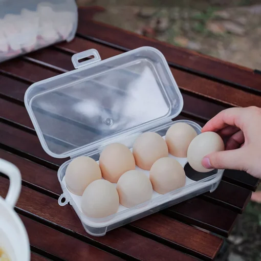 Shockproof Portable Egg Holder – 3/4/8 Grids Transparent Kitchen Container - Image 5