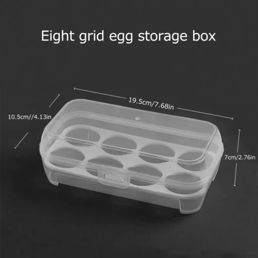 Shockproof Portable Egg Holder – 3/4/8 Grids Transparent Kitchen Container - Image 8