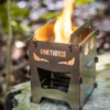 Portable Titanium Splicing Wood Stove for Outdoor Cooking and Camping