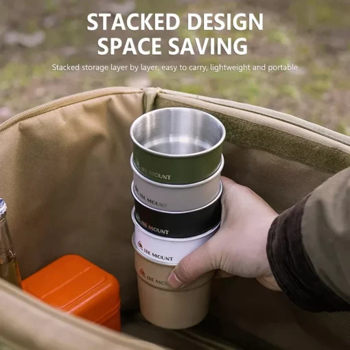 Portable 300ml Stainless Steel Camping Cup - Image 3
