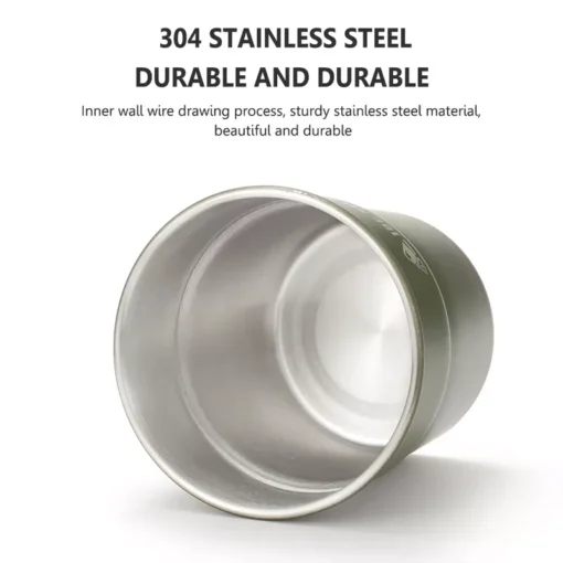 Portable 300ml Stainless Steel Camping Cup - Image 5