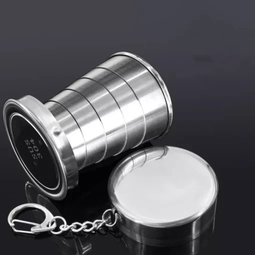 Compact Stainless Steel Folding Cup - Image 2