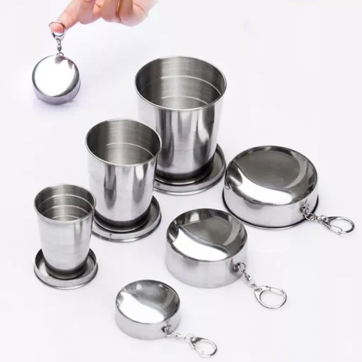Compact Stainless Steel Folding Cup - Image 5