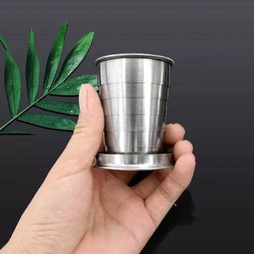 Compact Stainless Steel Folding Cup - Image 4