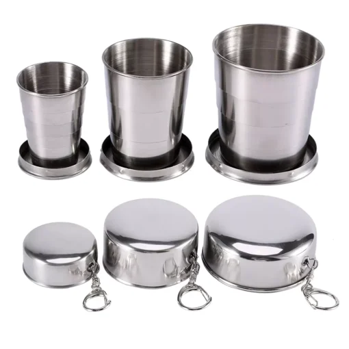 Compact Stainless Steel Folding Cup - Image 6
