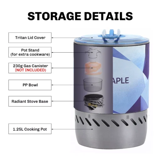 Compact Windproof Heat Exchanger Camping Stove System - Image 5