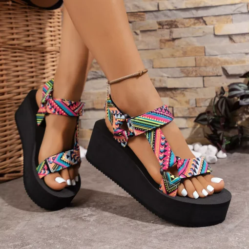 Summer Women’s Hemp Rope Beach Sandals - Image 3