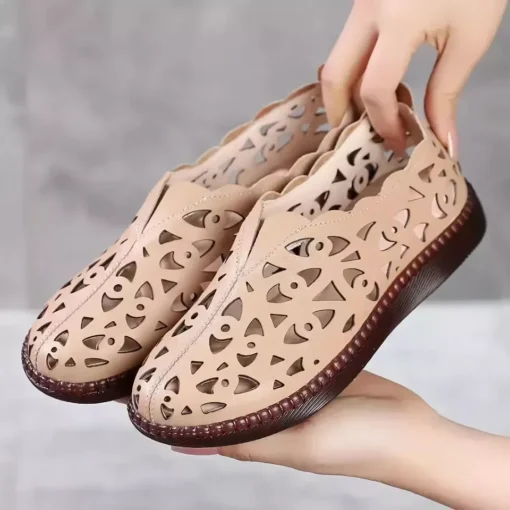 Summer Floral Women’s Sandals – Comfortable Slip-On Flats - Image 4