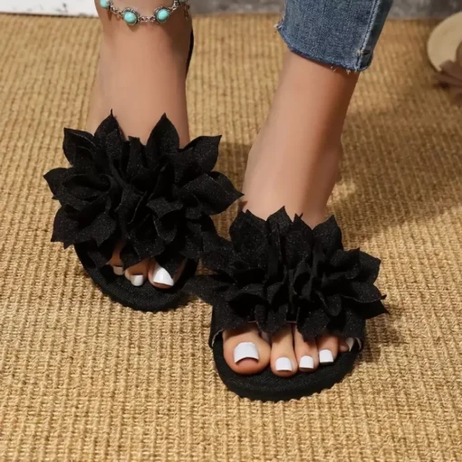 Stylish Women’s Floral Flip Flops – Casual Summer Beach Sandals - Image 3