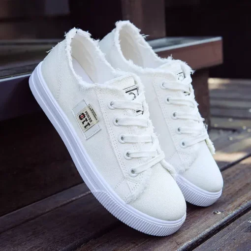 Summer Canvas Flat Sneakers for Women - Image 5